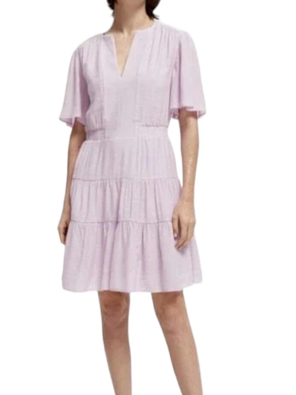 Scotch & Soda Panelled Gathering Midi Dress With Pockets - NWOT